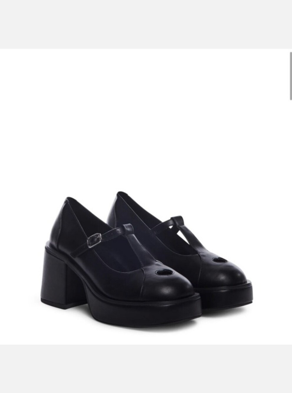 dELiA*s Black Mary Jane Platform Block Heels